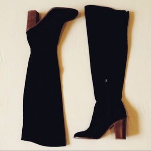 Black over the knee Franco Sarto leather boots